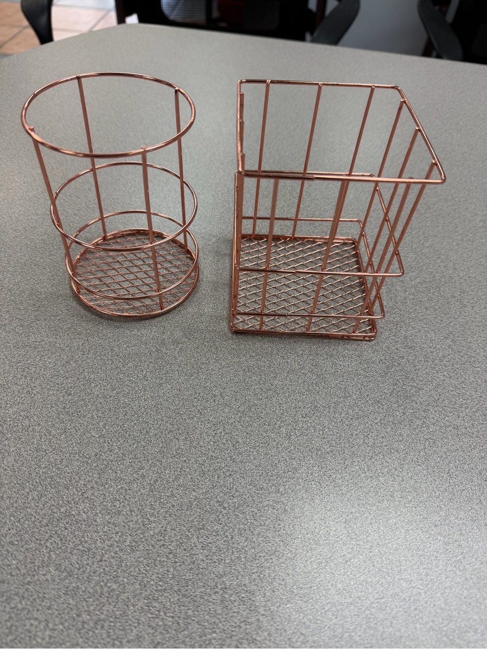 Copper Wire Mesh Desk Organizer Set - Home Accents